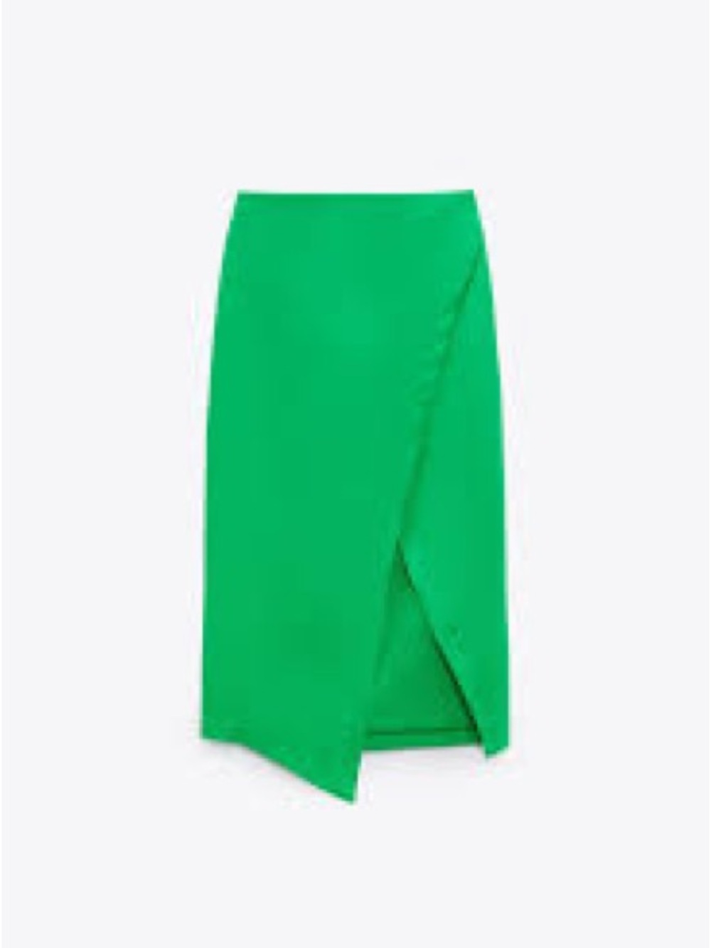 Zara Green Asymmetric Wrap Skirt